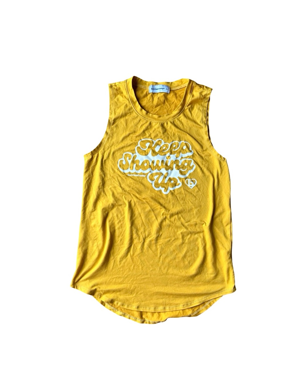 Burn Boot Camp Bright Yellow Graphic Muscle Tank
